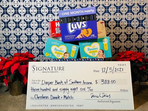 Diaper Bank of Southern Arizona and Signature Wealth Concepts Community Involvement